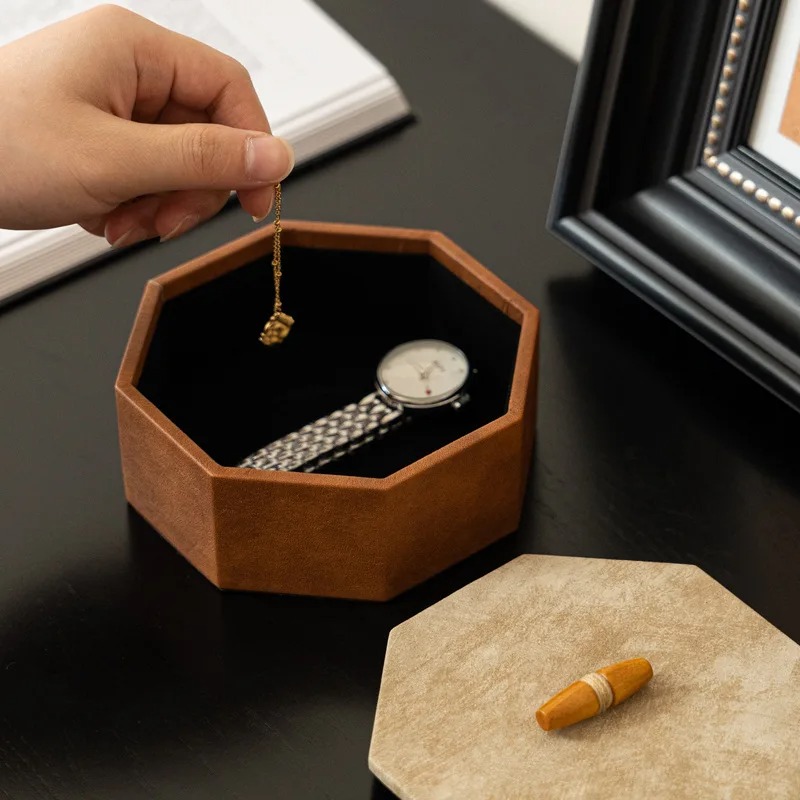 이탈리아 시계 정리함 부드러운 플록 가죽 고급 팔각형  - Jewelry Watches Luxury 리뷰 및 가격