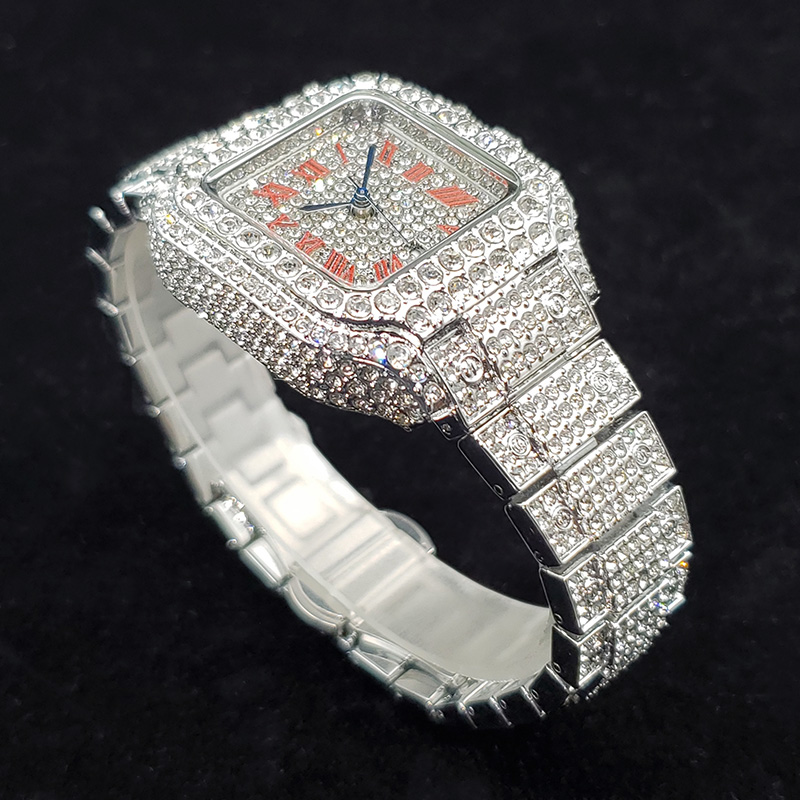 여성을위한 럭셔리 다이아몬드 시계 패션 실버 아이스 아 - Jewelry Watches Luxury 리뷰 및 가격