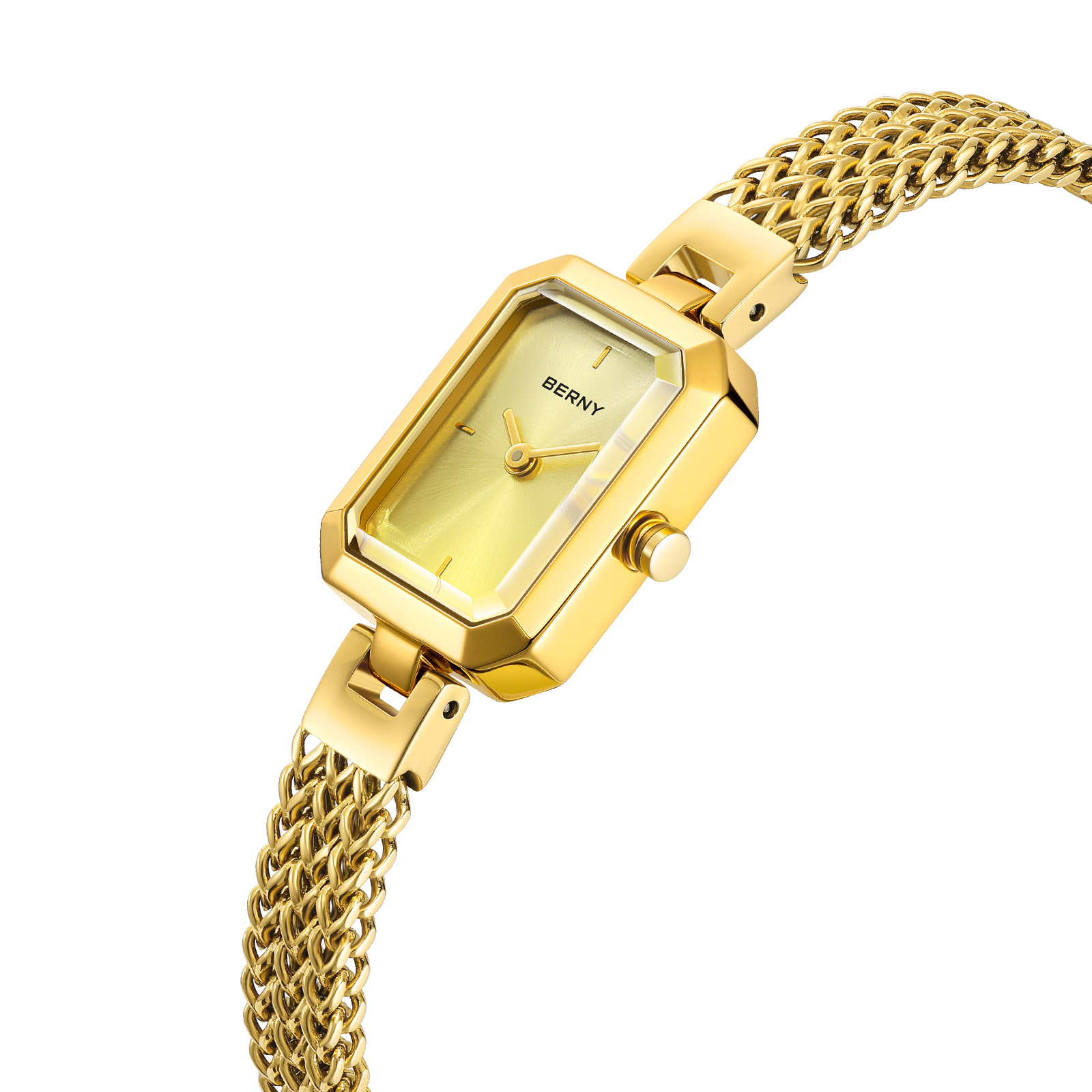 버니 골드 워치 여성용 미니 스퀘어 절묘한 다목적 숙녀 - Jewelry Watches Luxury 리뷰 및 가격