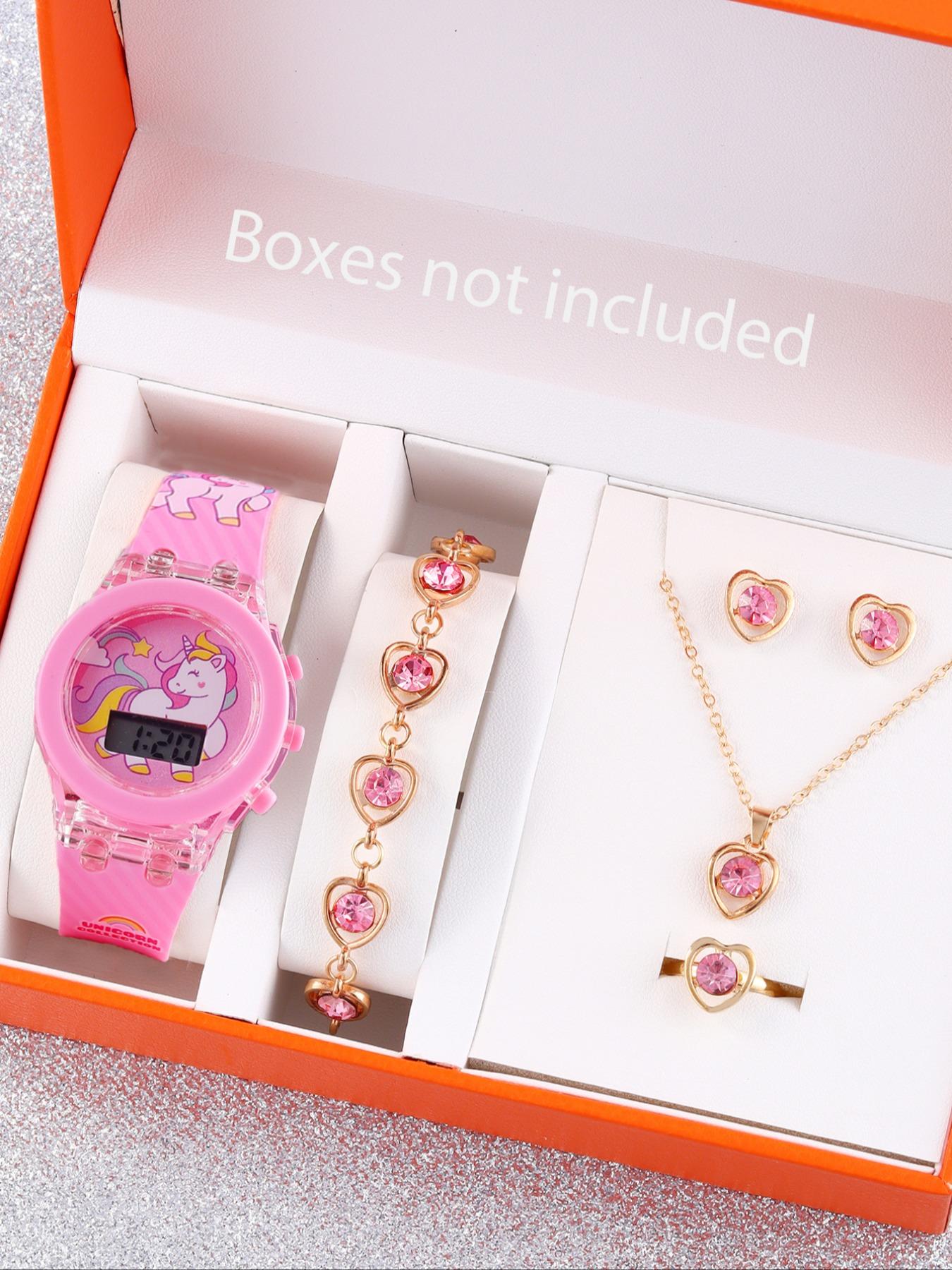 유니콘 어린이 전자시계 및 보석 세트, 생일 선물, 불 - Does Jewelry Include Watches 리뷰 및 가격